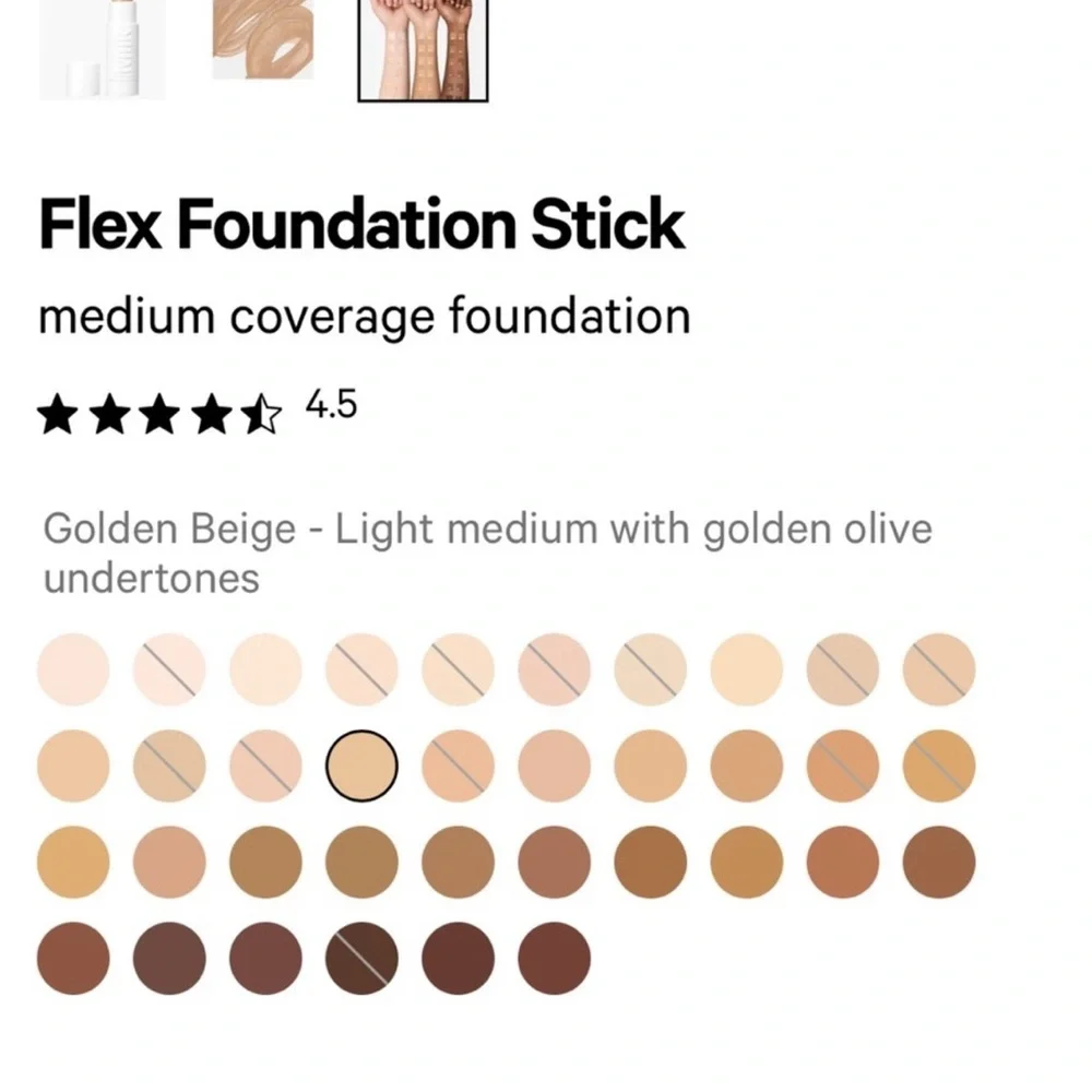 Milk Makeup Flex Foundation Stick Shell Medium Coverage Natural Look Ble…​
